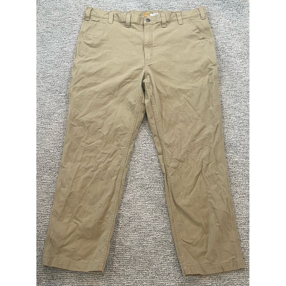 Carhartt Men's Pant 44x32 Relaxed Fit Light Canvas Workwear Utility RN#‎ 1480